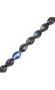 Czech Pinch beads 5x3mm Jet ab 23980/28701